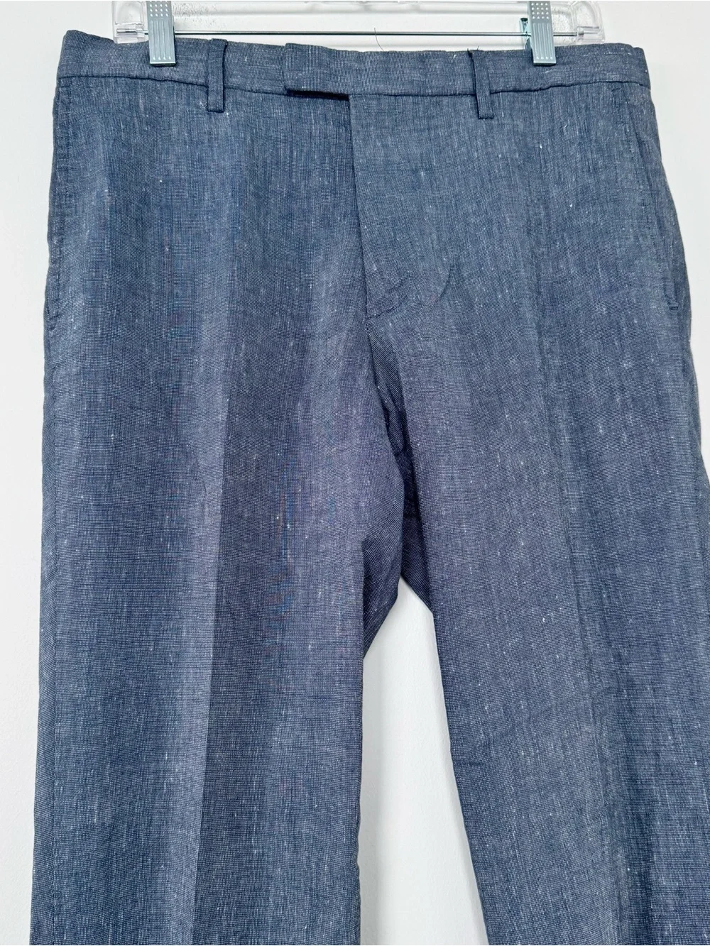 Banana Republic Linen Blend Pants Mens 32x32 Blue Slim Fit Wedding Resort Beach